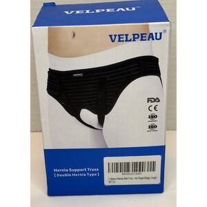 LPEAU Hernia Belt for Men & Women – Bilateral Groin Support Truss Briefs L Beige
